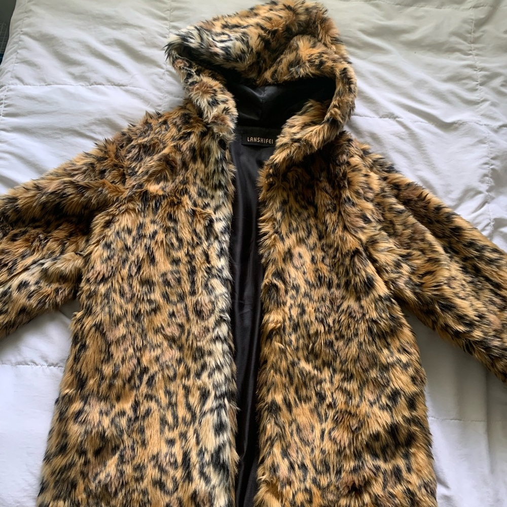Cheetah Faux Fur Coat